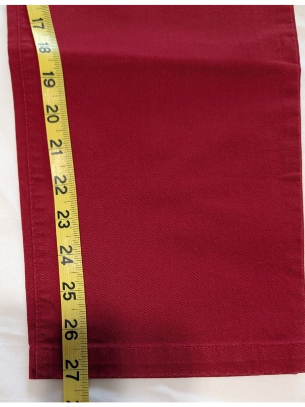 Eileen Fisher Organic Cotton Red Slim Ankle Jeans Sz 18 Eco-Friendly Stretch - Picture 13 of 15